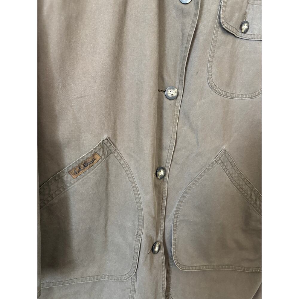 Vintage LL Bean Barn Chore Coat Large Army Green - Picture 7 of 11